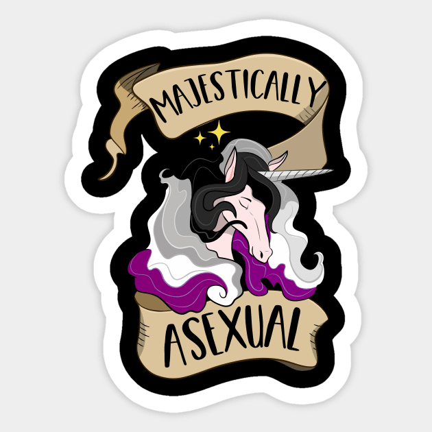 Majestically Asexual Unicorn Sticker by Eugenex